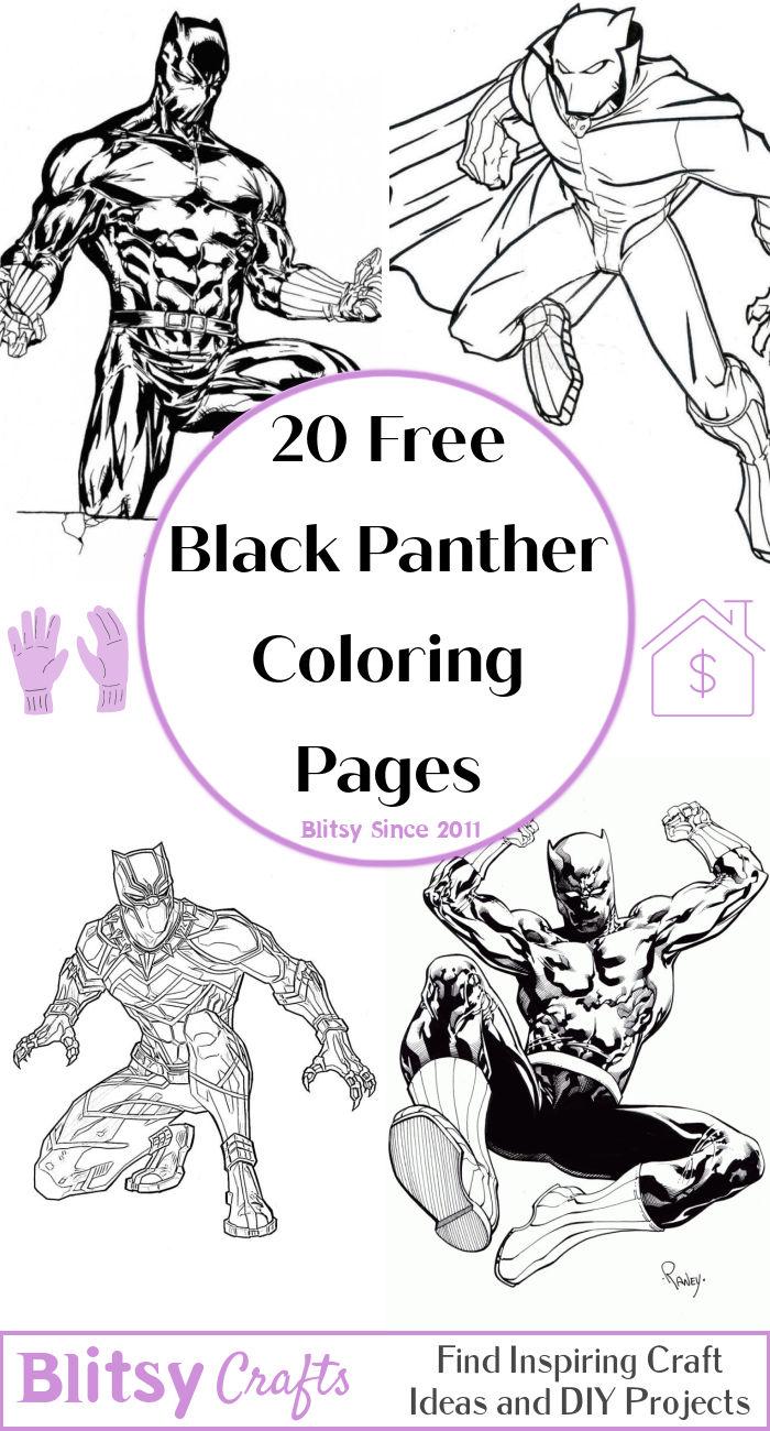 15 Easy and Free Black Panther Coloring Pages for Kids and Adults - Cute Black Panther Coloring Pictures and Sheets Printable