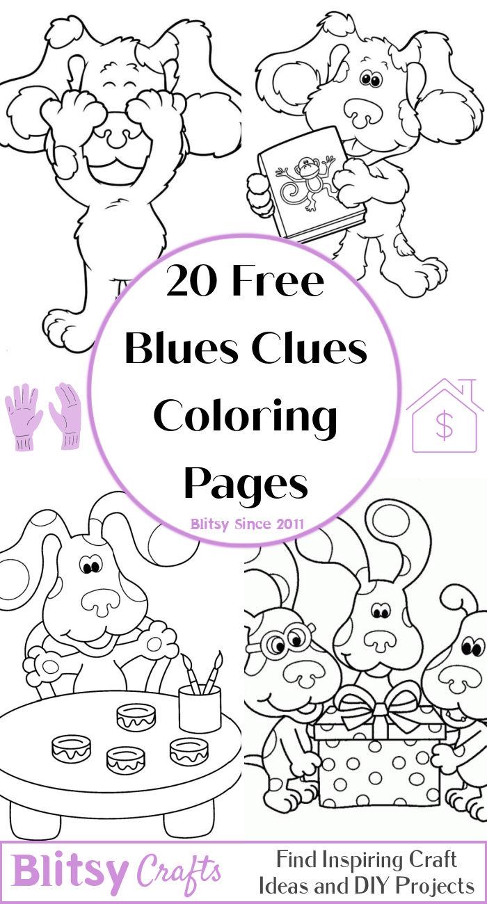 20 Easy and Free Blues Clues Coloring Pages for Kids and Adults - Cute Blues Clues Coloring Pictures and Sheets Printable
