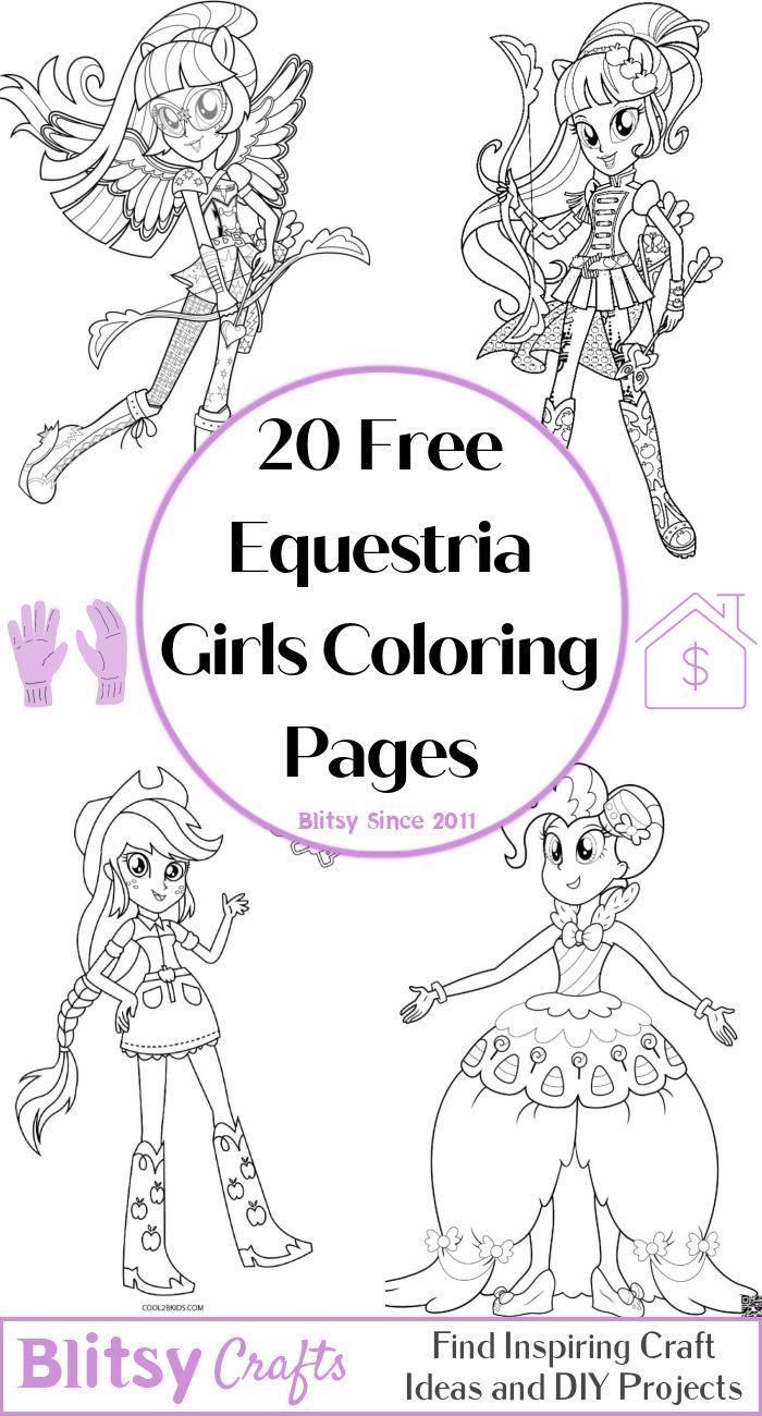 20 Easy and Free Equestria Girls Coloring Pages for Kids and Adults - Cute Equestria Girls Coloring Pictures and Sheets Printable
