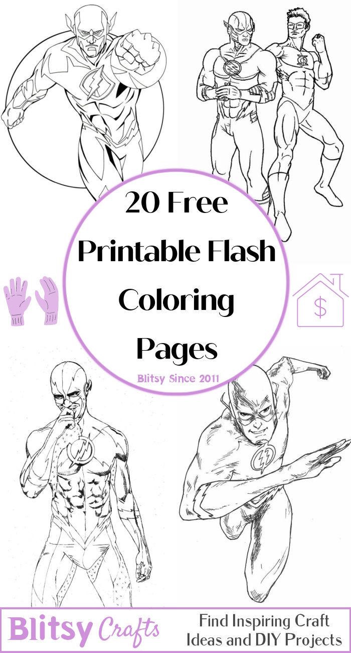 20 Easy and Free Flash Coloring Pages for Kids and Adults - Cute Flash Coloring Pictures and Sheets Printable