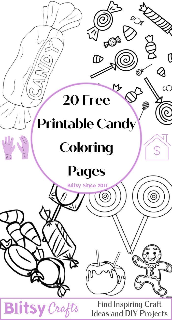 20 Easy and Free Candy Coloring Pages for Kids and Adults - Cute Candy Coloring Pictures and Sheets Printable