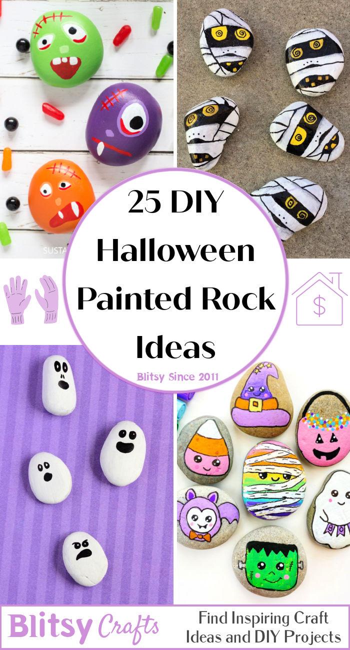 DIY Halloween Painted Rock Ideas25 Easy Halloween Painted Rocks - Halloween Rock Ideas