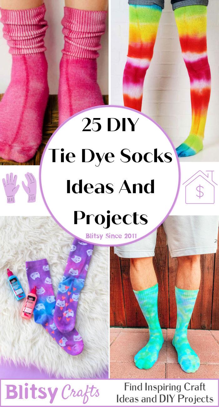 25 Easy Tie Dye Sock Patterns - How to Tie Dye Socks