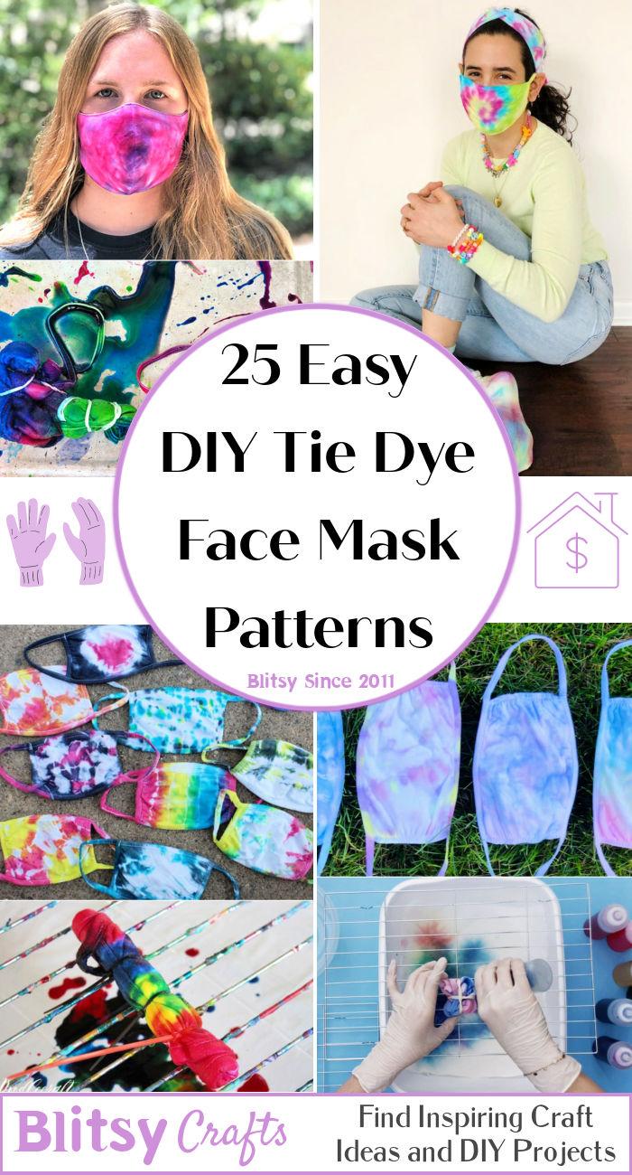 Easy DIY Tie Dye Face Mask Patterns