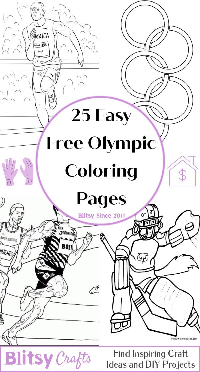 25 Easy and Free Olympic Coloring Pages for Kids and Adults - Cute Olympic Coloring Pictures and Sheets Printable
