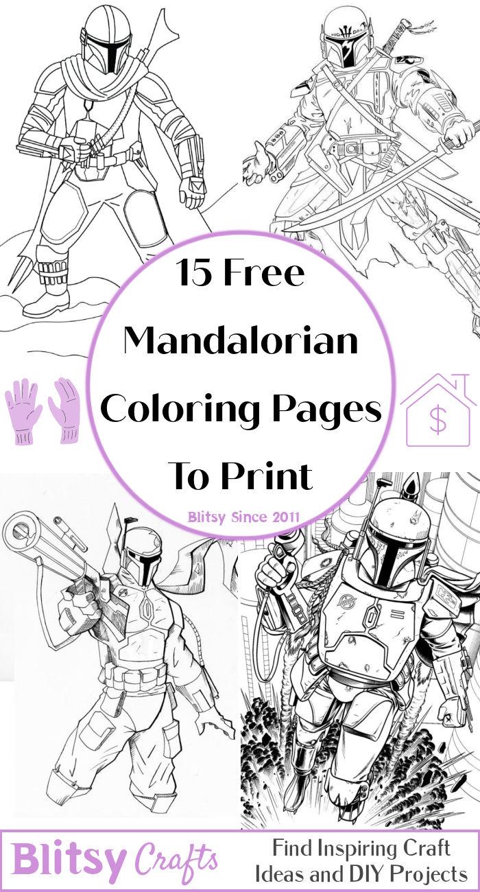 15 Easy and Free Mandalorian Coloring Pages for Kids and Adults - Cute Mandalorian Coloring Pictures and Sheets Printable