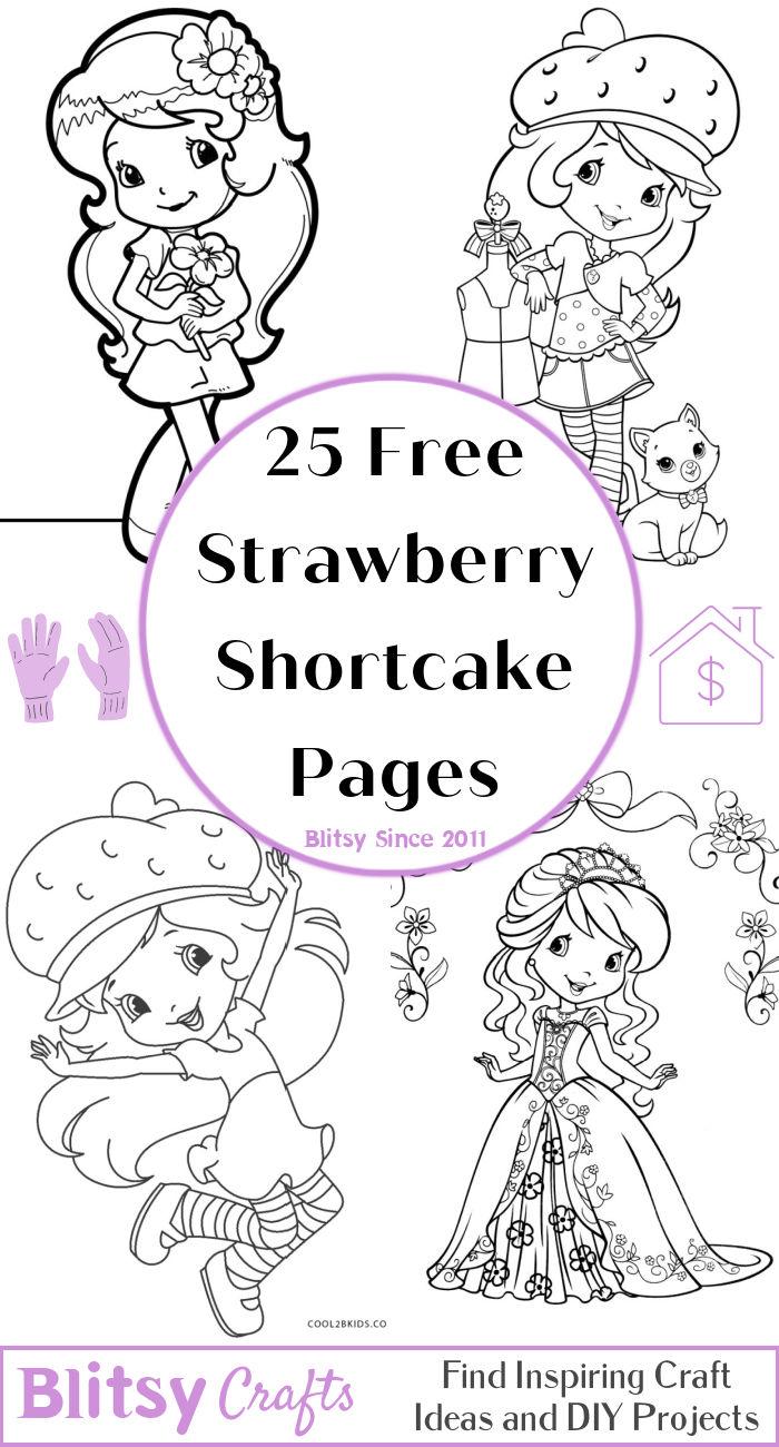 25 Easy and Free Strawberry Shortcake Coloring Pages for Kids and Adults - Cute Strawberry Shortcake Coloring Pictures and Sheets Printable