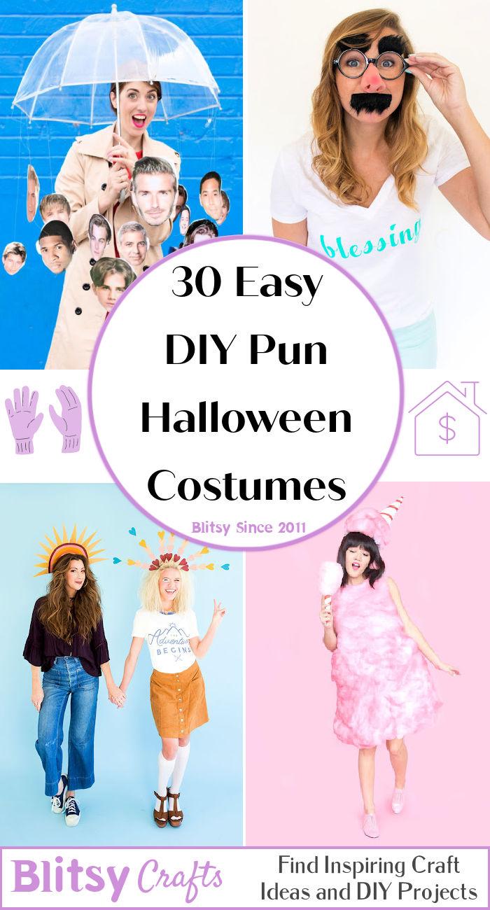 Easy DIY Pun Halloween Costumes
