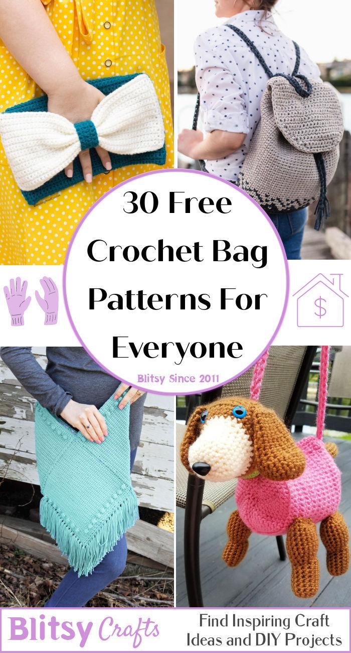 30 Free Crochet Bag Patterns (Step by Step Crochet Bag Pattern)