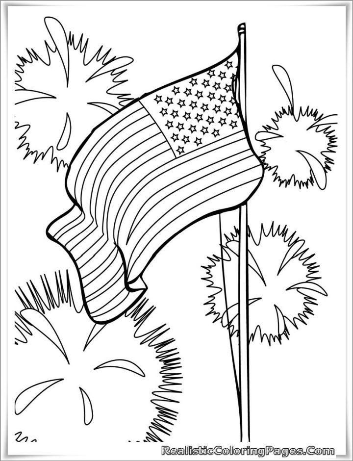 4th July Coloring Page for Toddlers