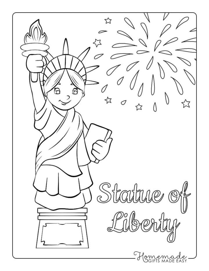 4th of July Coloring Pages, Tracer Pages, and Posters