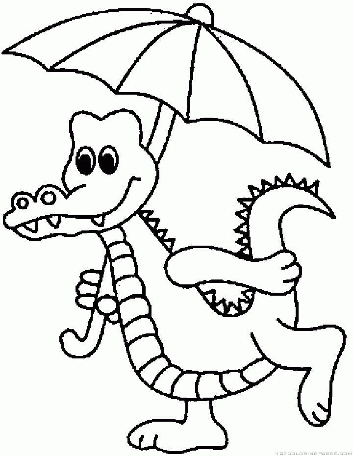 Alligator Coloring Book Pages