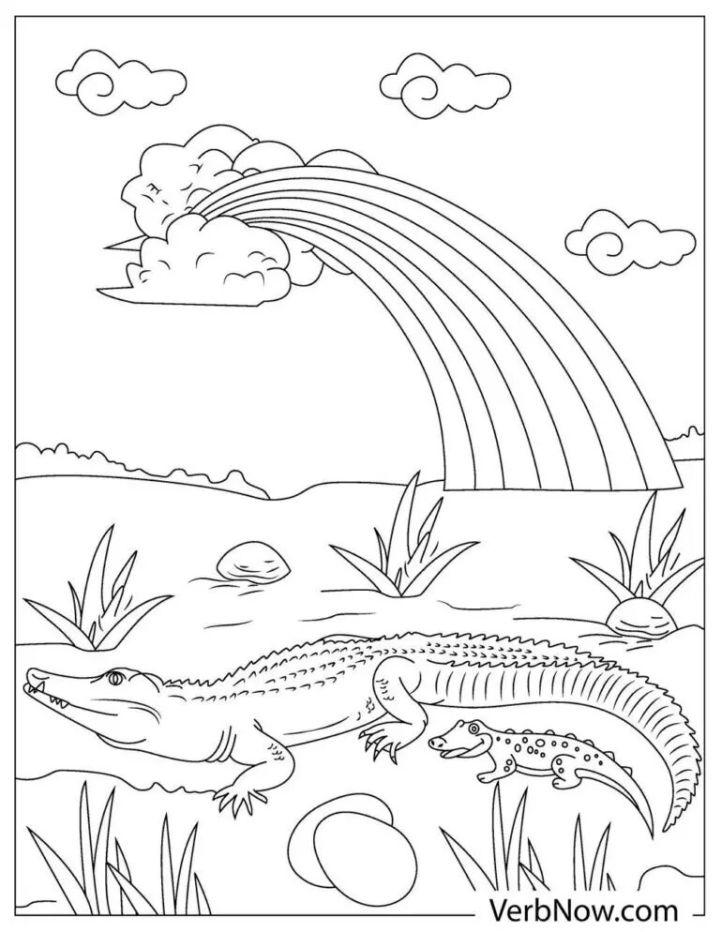 Alligator Coloring Pages for Adults