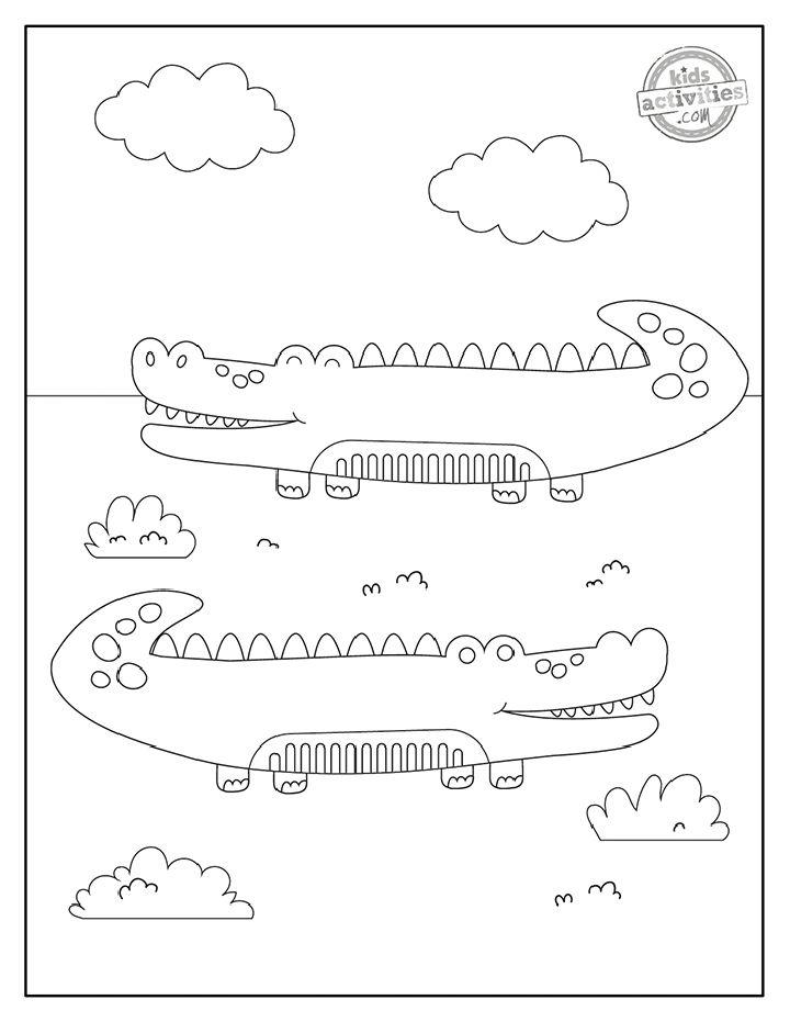 Alligator Coloring Pages for Little Ones