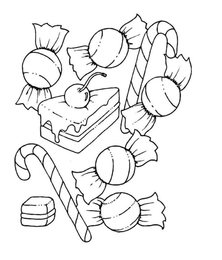 Alots of Candy Coloring Page