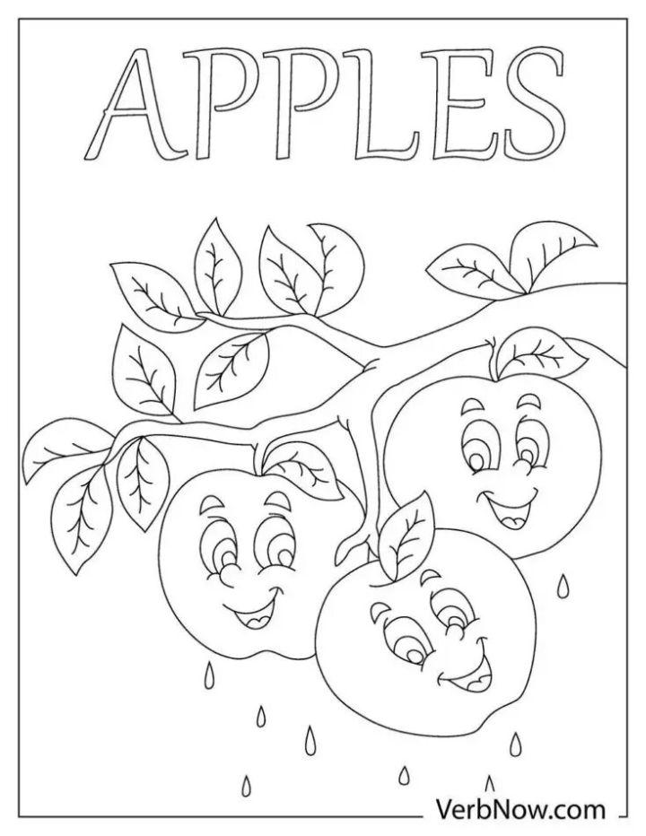 Apple Coloring Pages for Adults