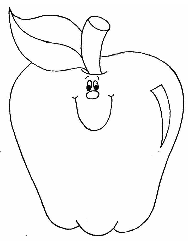 Apple Coloring Pages for Kindergarten
