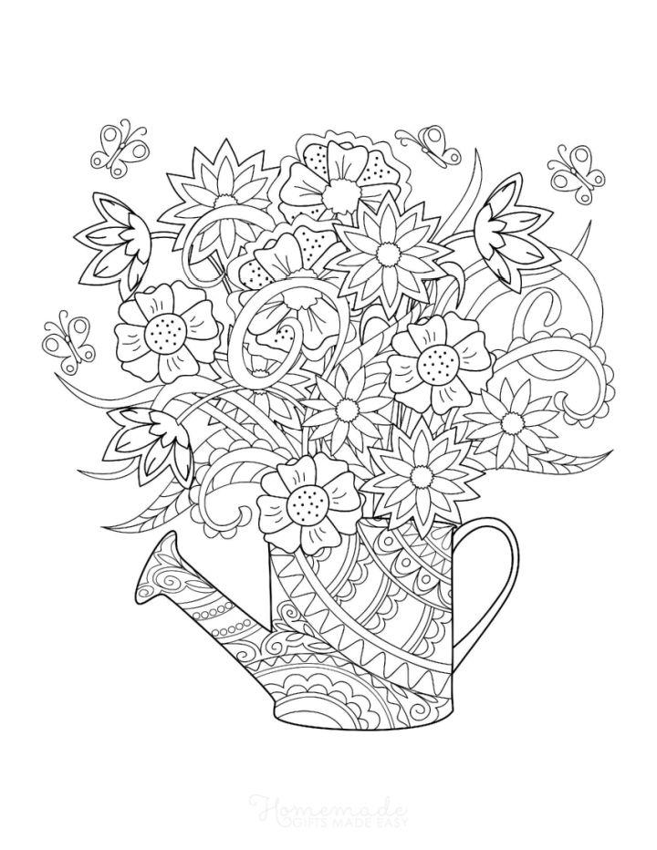 Beautiful Floral Coloring Pages