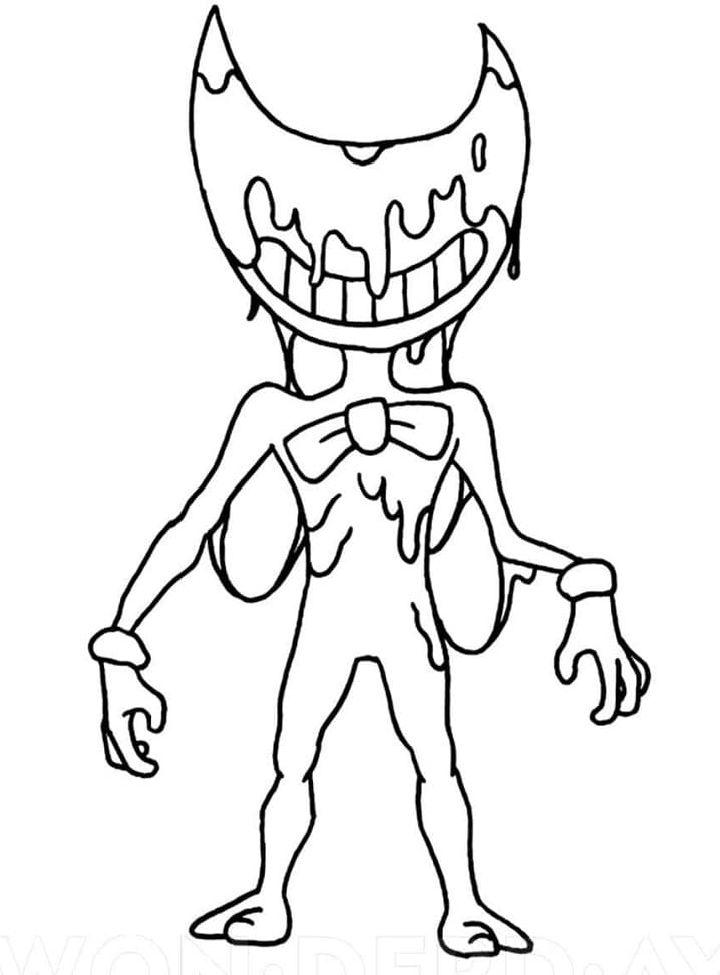Bendy Coloring Pages, Tracer Pages, and Posters