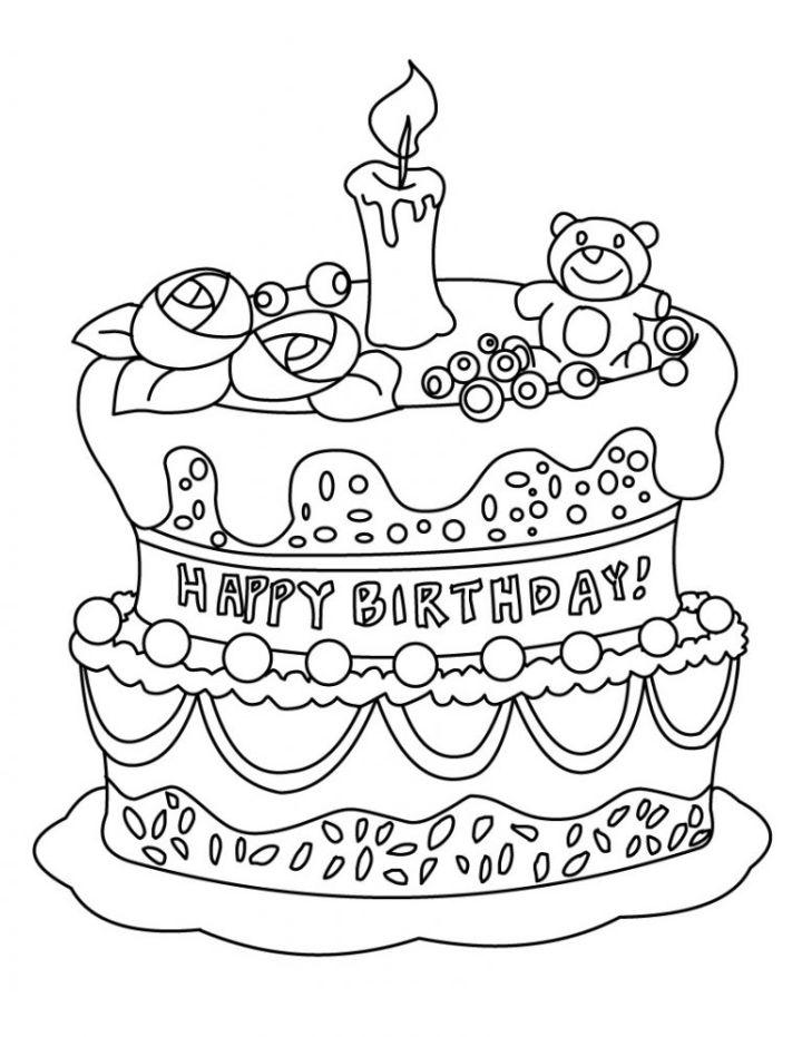 Birthday Cake Coloring Pages to Print