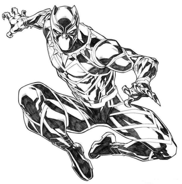 Black Panther Coloring Pages for Adults
