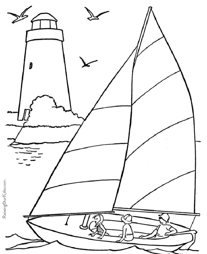 Boat Pictures to Color and Print