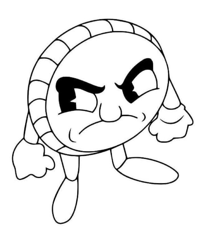 Boss Cuphead Coloring Page