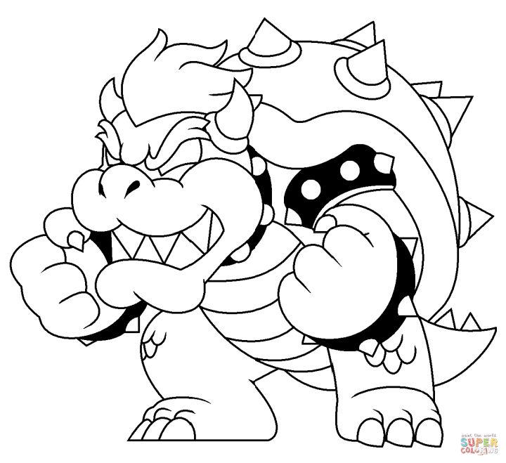 Bowser Coloring Pages and Activities