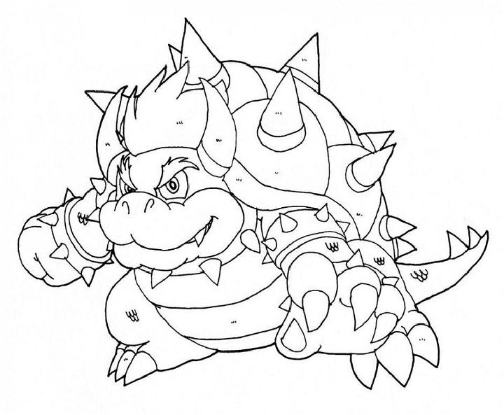 Bowser Jr Pictures to Color and Print