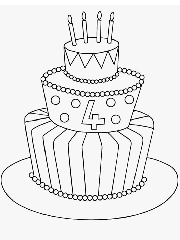 Cake Coloring Pages to Download