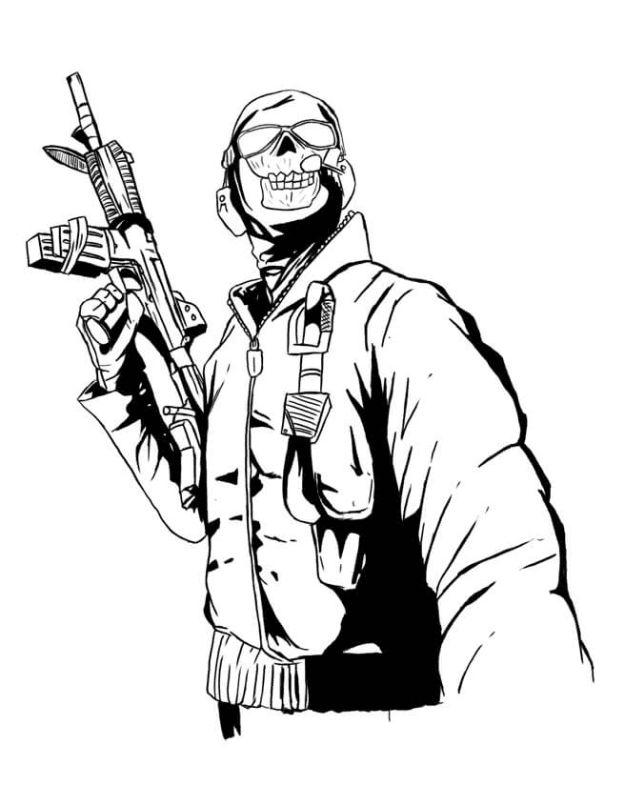 Call of Duty Image Coloring Page