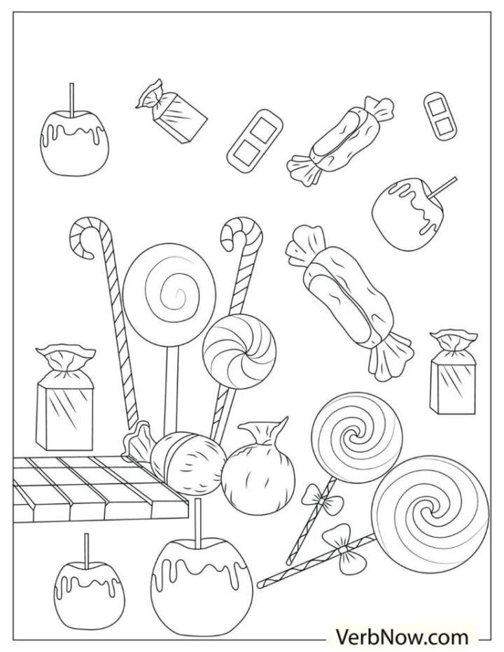 Candy Coloring Pages for Adults
