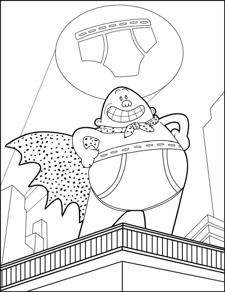 Captain Underpants Movie Coloring Pages