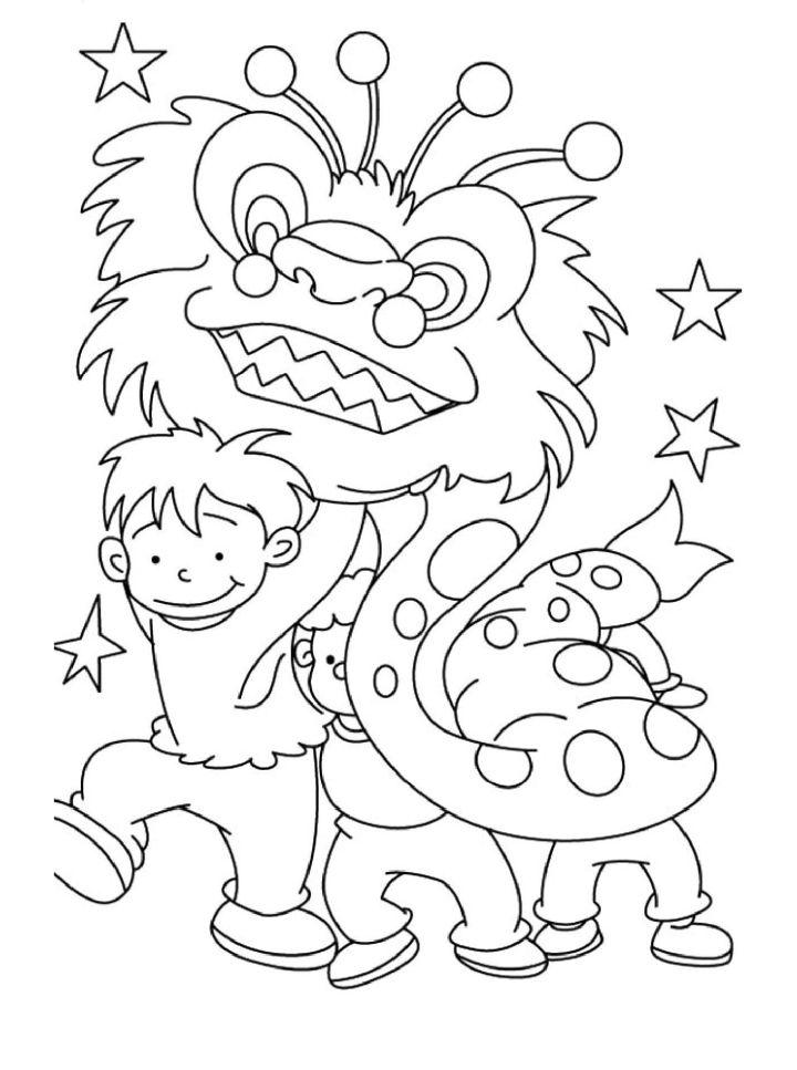 Chinese New Year Coloring Pages, Tracer Pages, and Posters