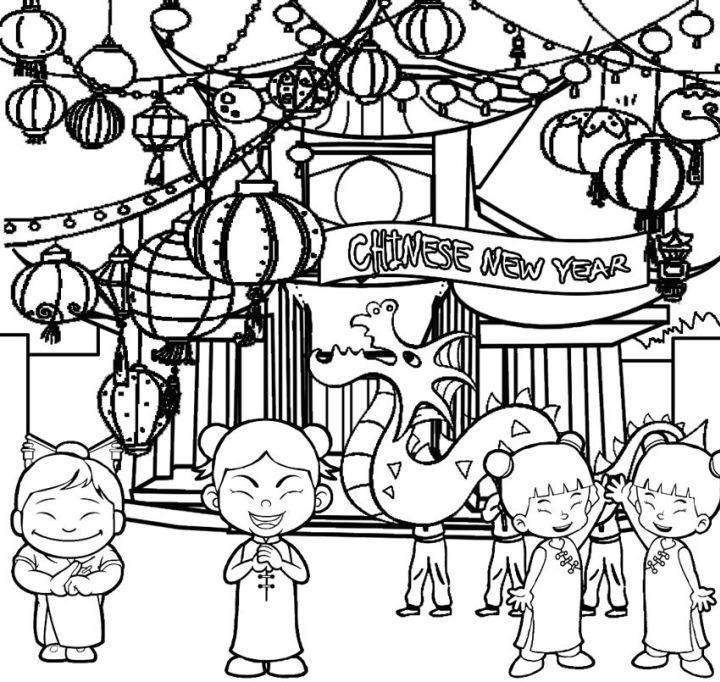 Chinese New Year Pictures to Color