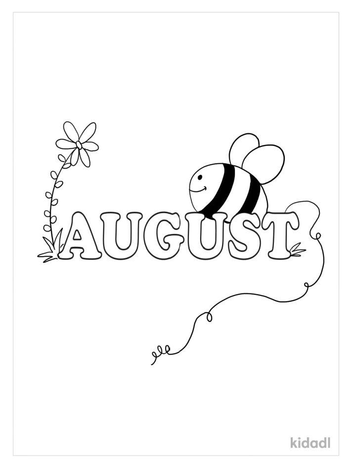 Coloring Pages for August