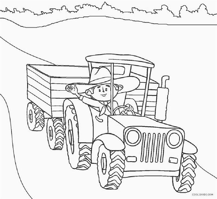 Coloring Pages of Tractor