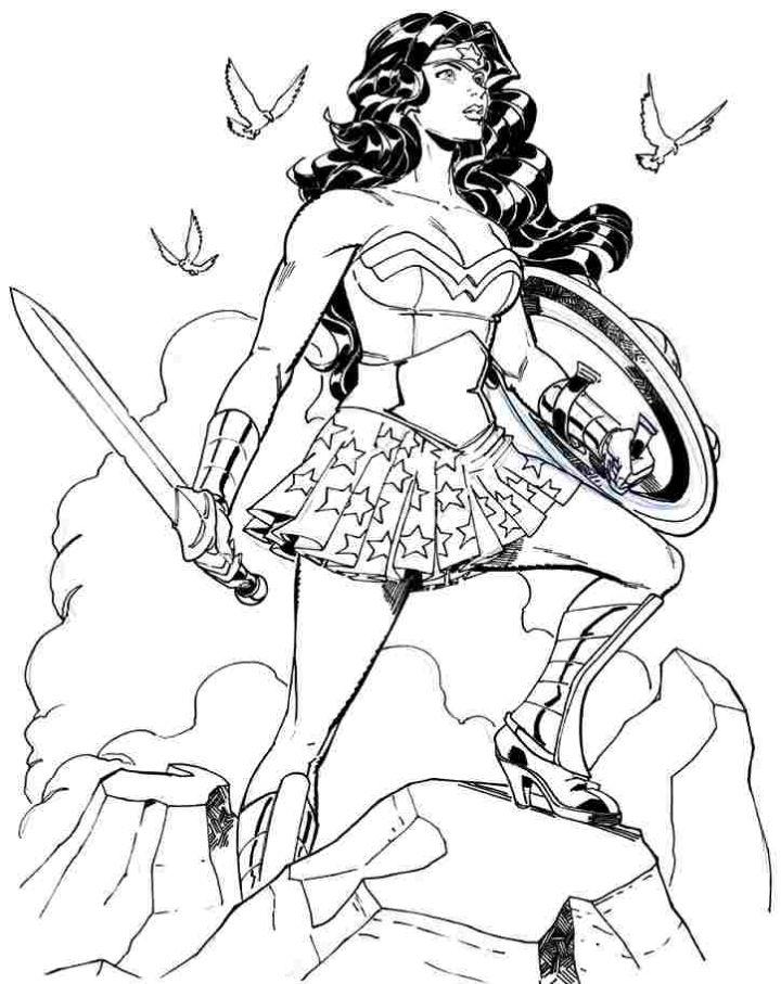 Coloring Pages of Wonder Woman