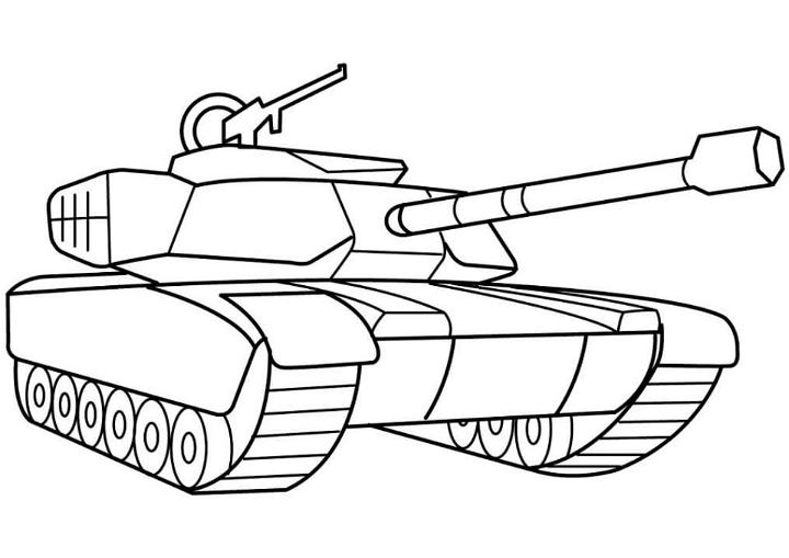 Coloring Tank Page to Download