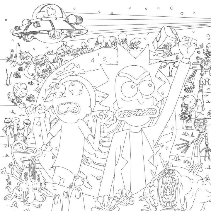 Cool Rick and Morty Coloring Pages