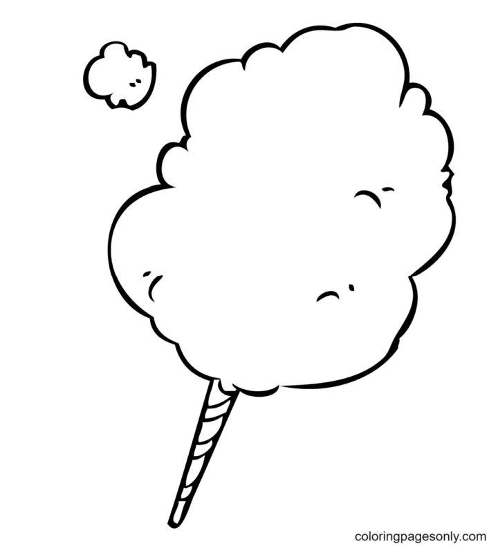 Cotton Candy Coloring Page