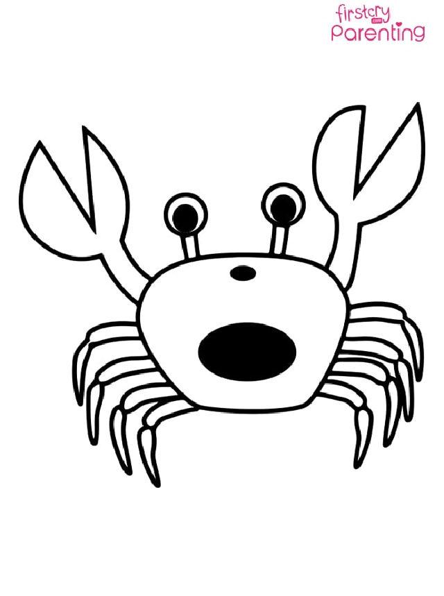 Crab Coloring Pages for Toddlers