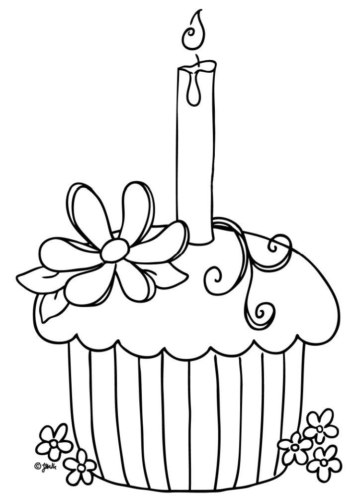 Cupcake Pictures to Color and Print