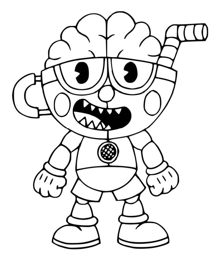 Cuphead Coloring Page Printable