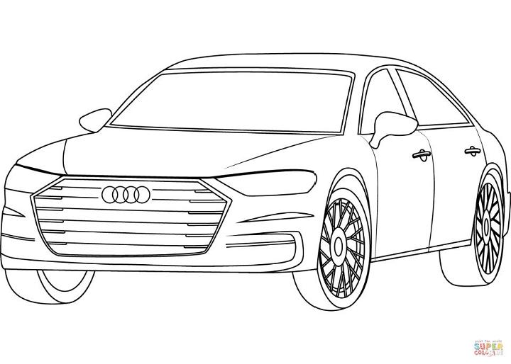Cute Audi Coloring Pages