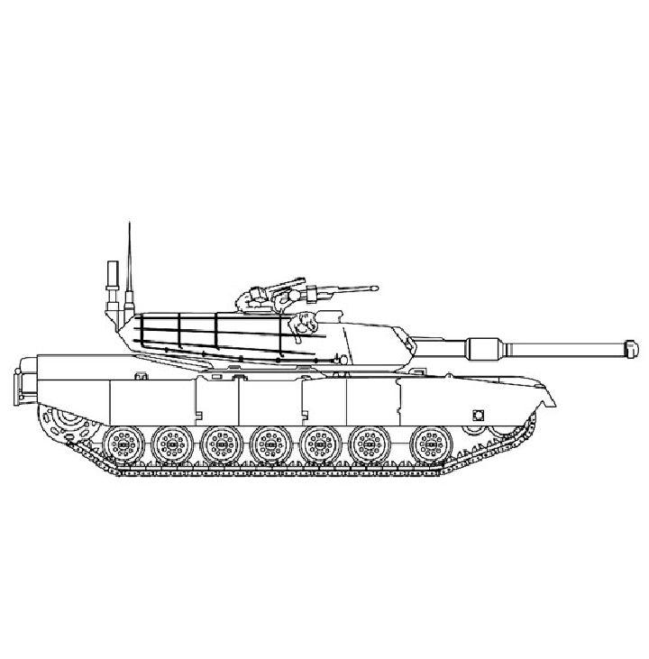 Cute Battle Tank Coloring Page