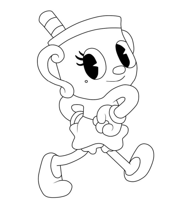 Cute Cuphead Coloring Pages