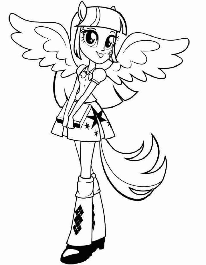 Cute Equestria Girls Coloring Pages
