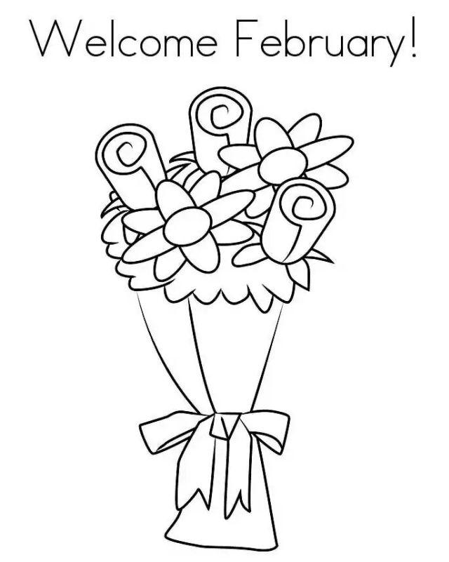 Cute February Coloring Pages