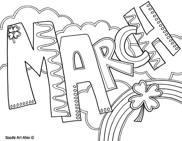 Cute March Coloring Pages